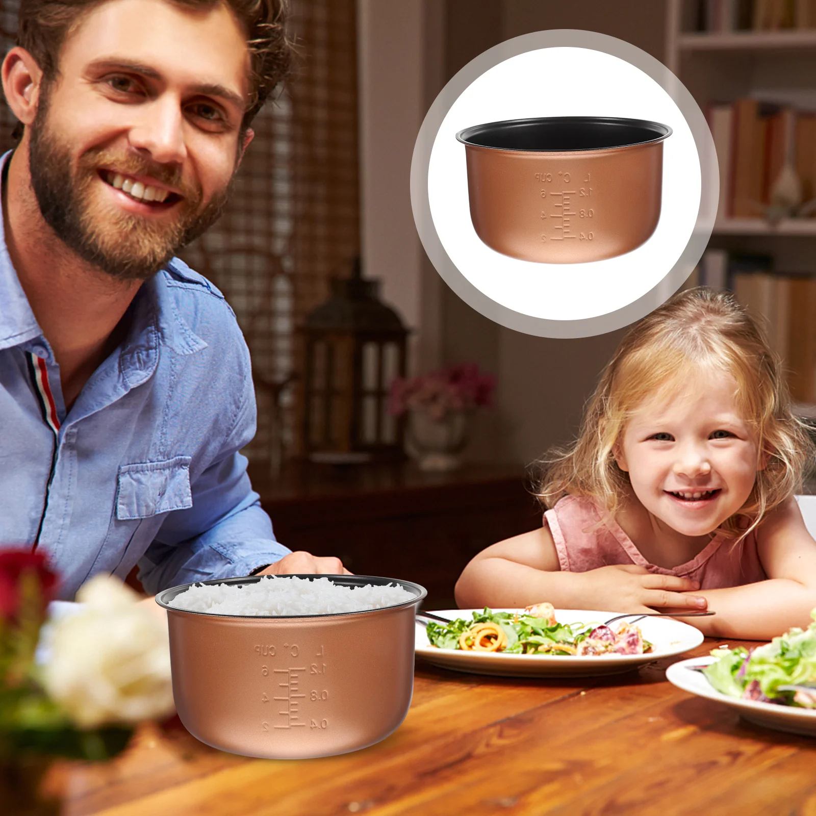 

Rice Cooker Liner Multi-use Pot Kitchen Supply Electric Alloy Cake Mold Inner Cooking Pots