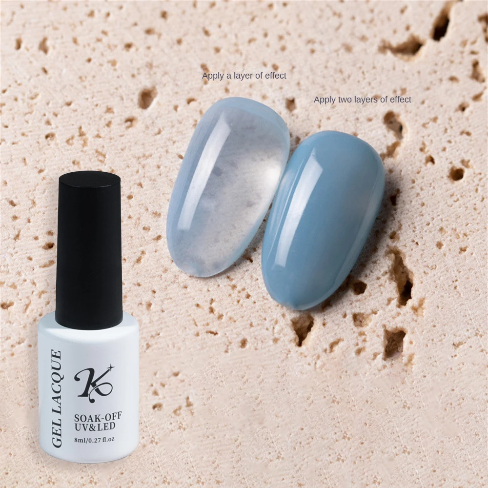 Long-lasting High-quality Glossy Vibrant Sky Blue Shade Kale Plus Gel Nails Best-selling Gel Polish Professional-grade Vibrant