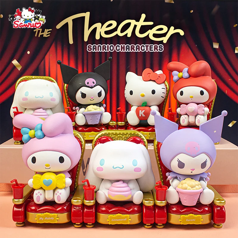 

Genuine Sanrio Theater Series Blind Box Kuromi Decoration Doll Model Collectible Room Decor Mystery Box Surprise Gift For Girl