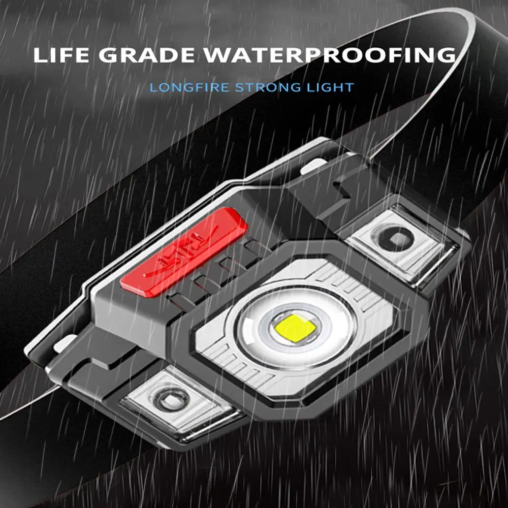 

Hiking Lamp Outdoor Lighting Head-mounted Flashlight Induction LED Headlight Work Light Night Running Fishing Headlamp