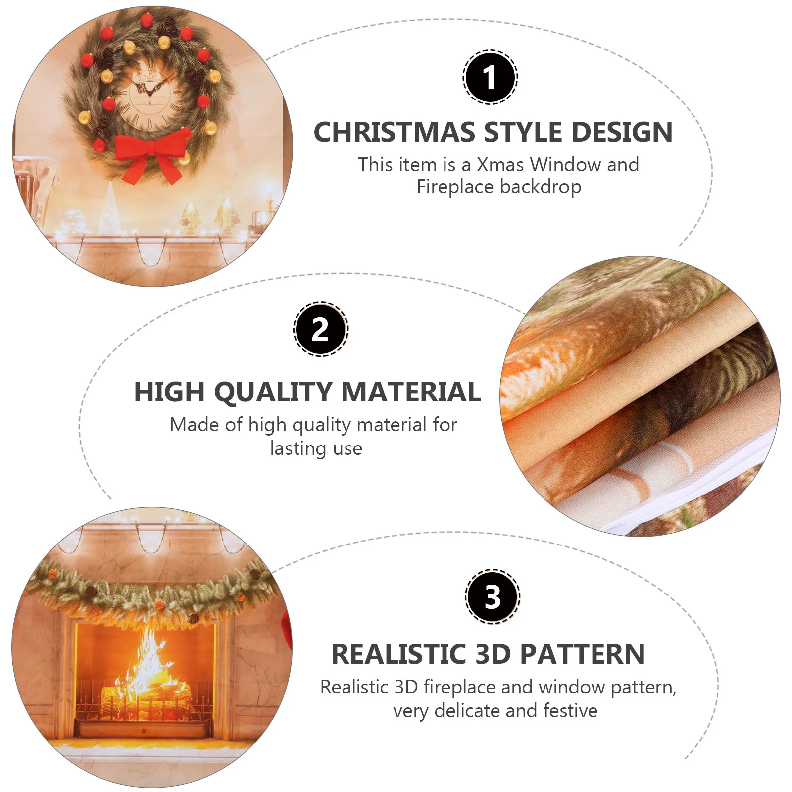 

Christmas Photo Backdropfireplace Background Studio Prop Props Tapestry Wall Photography Tablecloth Cloth Backdrops Window