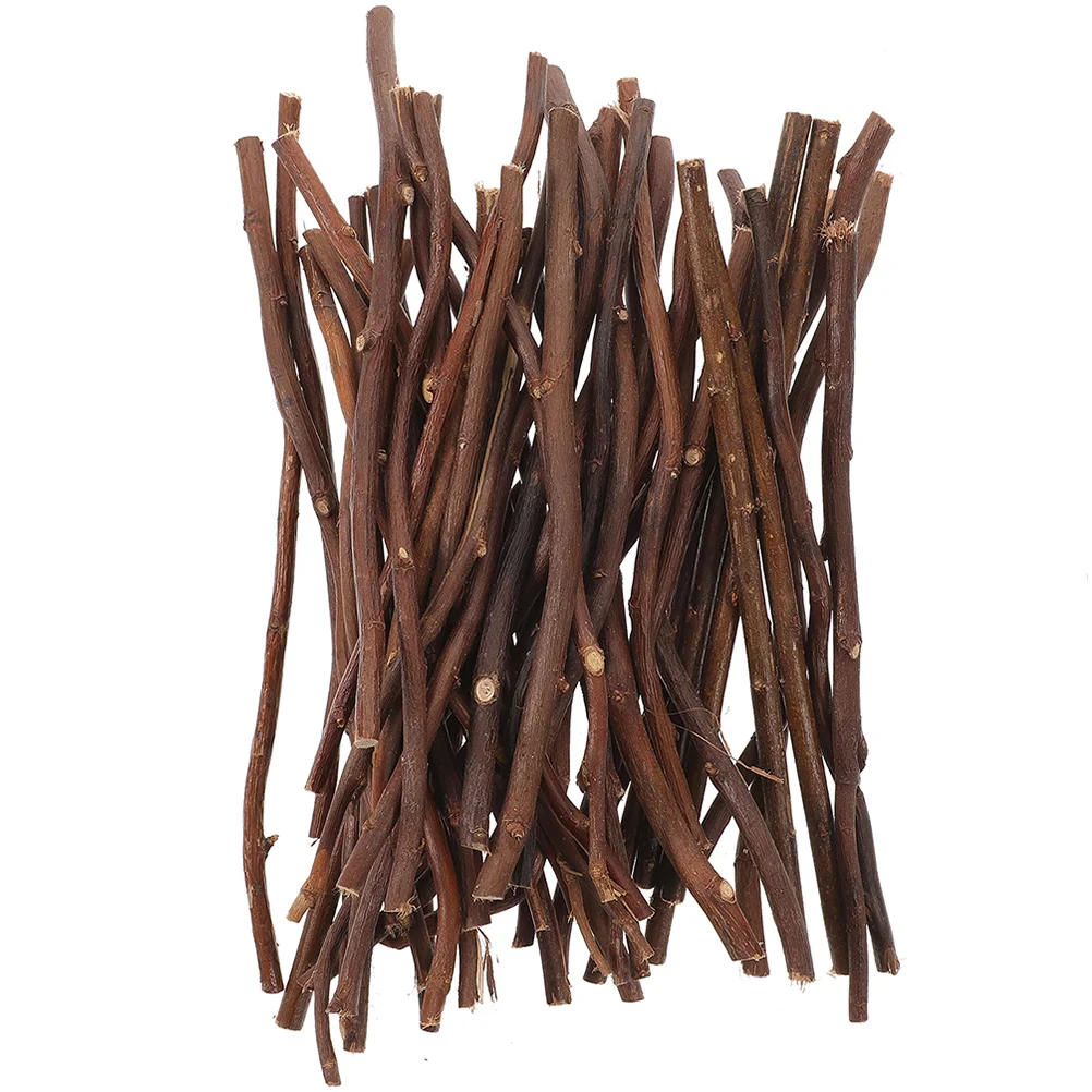 

50 Pcs Wood Sticks DIY Crafts Twigs Decor Wall Decoration Accessory Natural Log Crafting