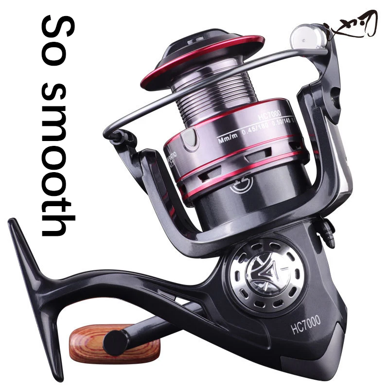 

Fishing Reel Spinning Wheel Metal Spool 5.2:1/4.7:1 12BB Ball Bearings Carp Fishing Reels HC500-7000 Metal Line Cup Sea Tackle