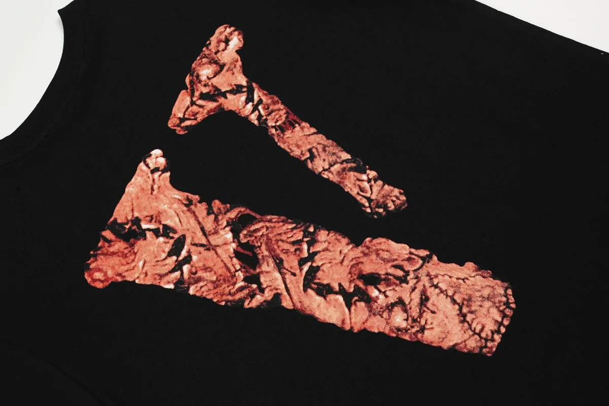 Футболка Vlone мужская с коротким рукавом, модная брендовая тенниска с изображением призрака зомби, майка с V-образным вырезом, лето (art.: 3920bcbddea12) - 3920bcbddea12