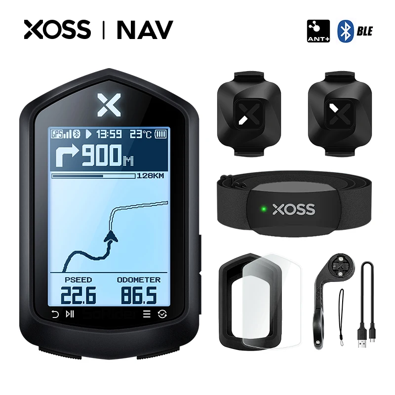 

GPS-навигатор XOSS для горного и дорожного велосипеда, Спидометр, одометр, 2,4 дюйма, BLE/ANT + измеритель мощности 2023
