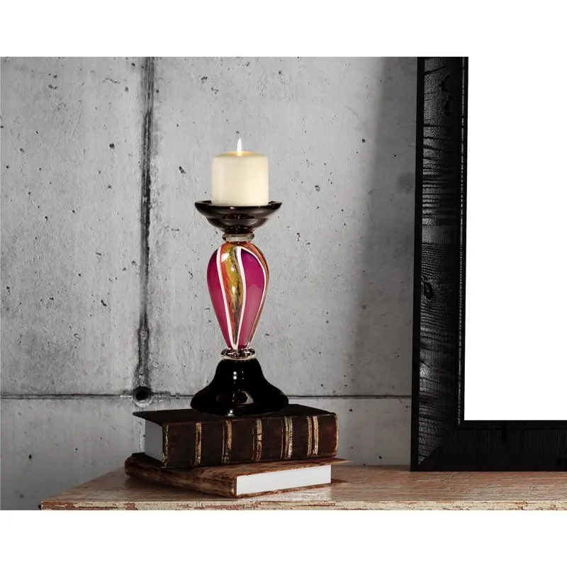

Free Shipping Small Hand Blown Art Glass Candle Holder Home Decoration Candle Holders