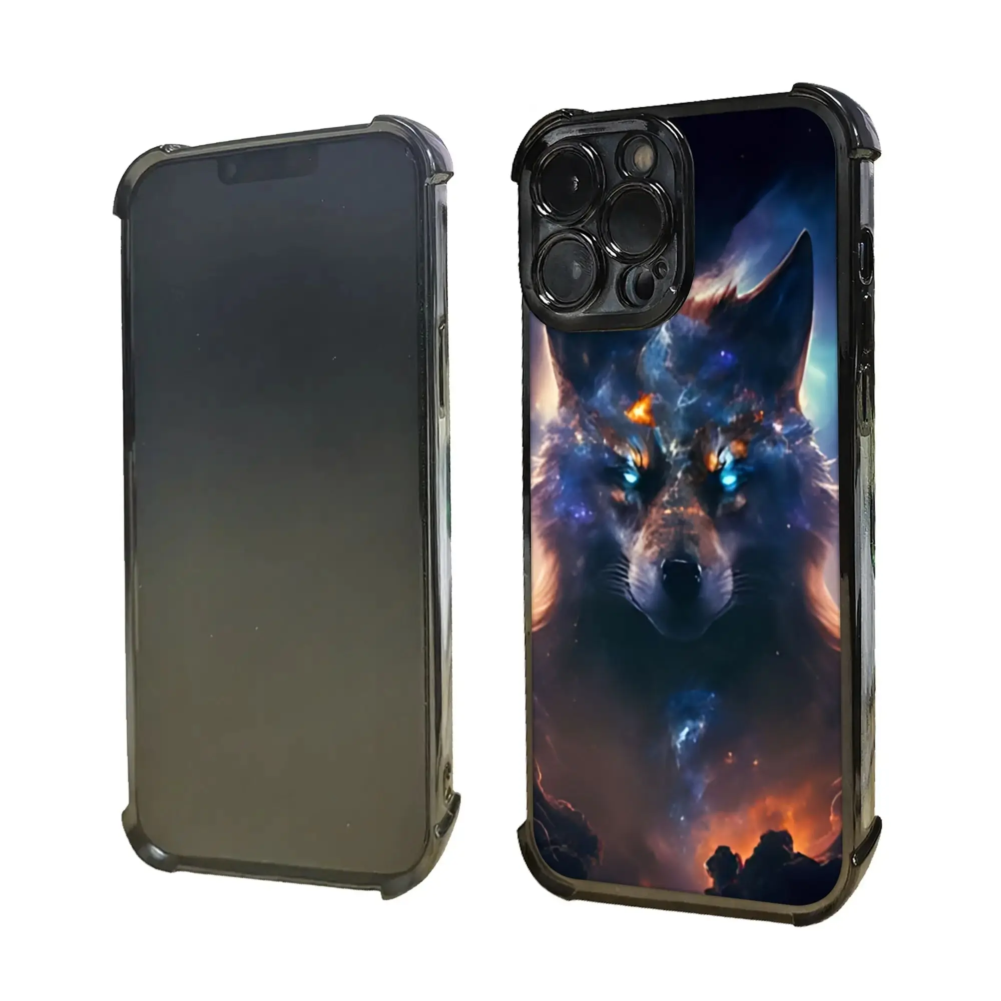 Фото Чехол для телефона Dark Gold Wolf с гальваническим покрытием для iPhone различных моделей №4