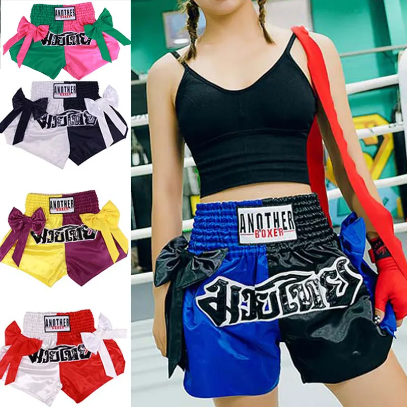 Boxen Shorts Erwachsene Kinder Grappling Kampf Training Kampf Badehose Mode Bowtie Mädchen Mma Muay Thai Sportwear XS-XXXL Uniform