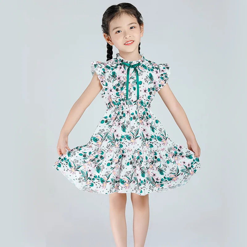 

Girls Clothes 2022 New Summer Princess Dresses Flying Sleeve Kids Dress Party Girls Dresses Children Clothing 1-10Y