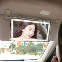car vanity mirror auto makeup mirror with led light rechargeable car cosmetic mirror with touchscreen for car interior universal