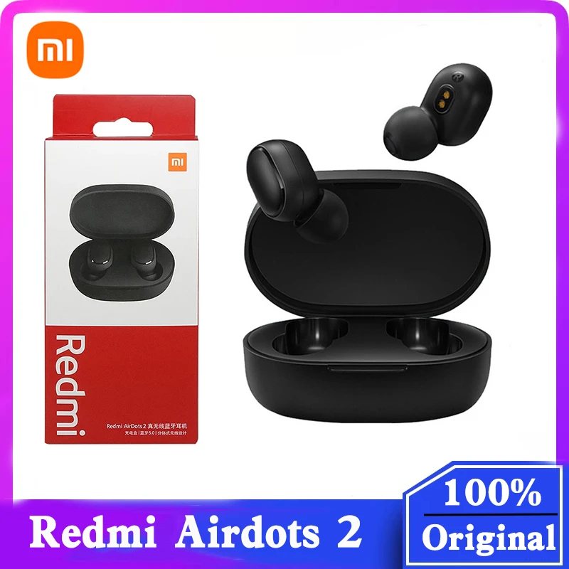 

Оригинальные наушники Xiaomi Redmi Airdots 2, Беспроводная игровая гарнитура Tws с Bluetooth, управление ии, наушники Mi Airdots S, Прямая поставка