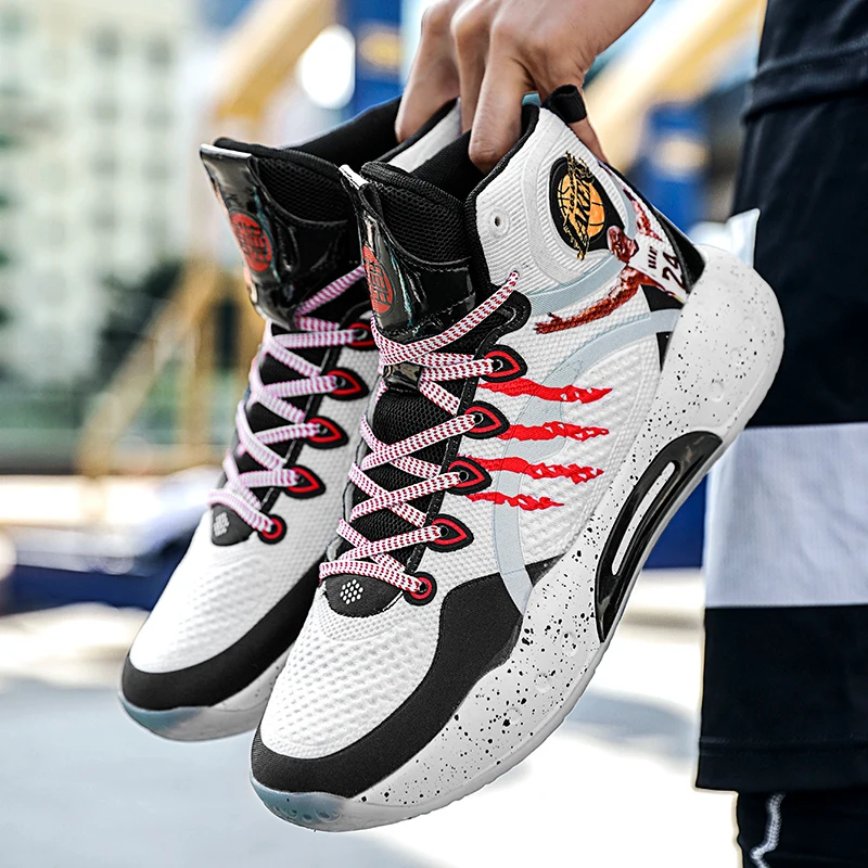 

High-top Basketball Shoes for Men Sneakers Breathable Light Basketball Sneakers Outdoor Sport Shoes