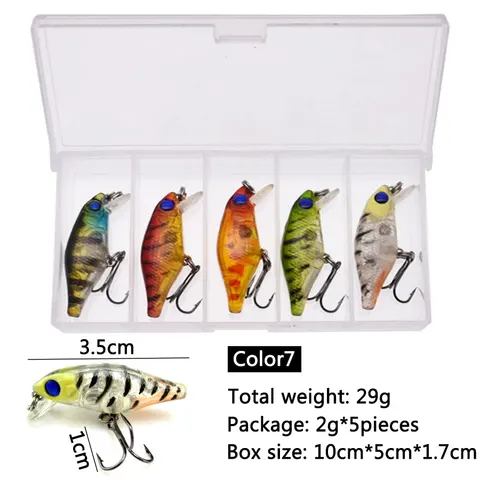 JYJ 1 коробка, маленькая жесткая рыболовная приманка из АБС-пластика, приманка поверхности гольяна, тонущая приманка, воблер для окуня, окуня, рыболовные снасти