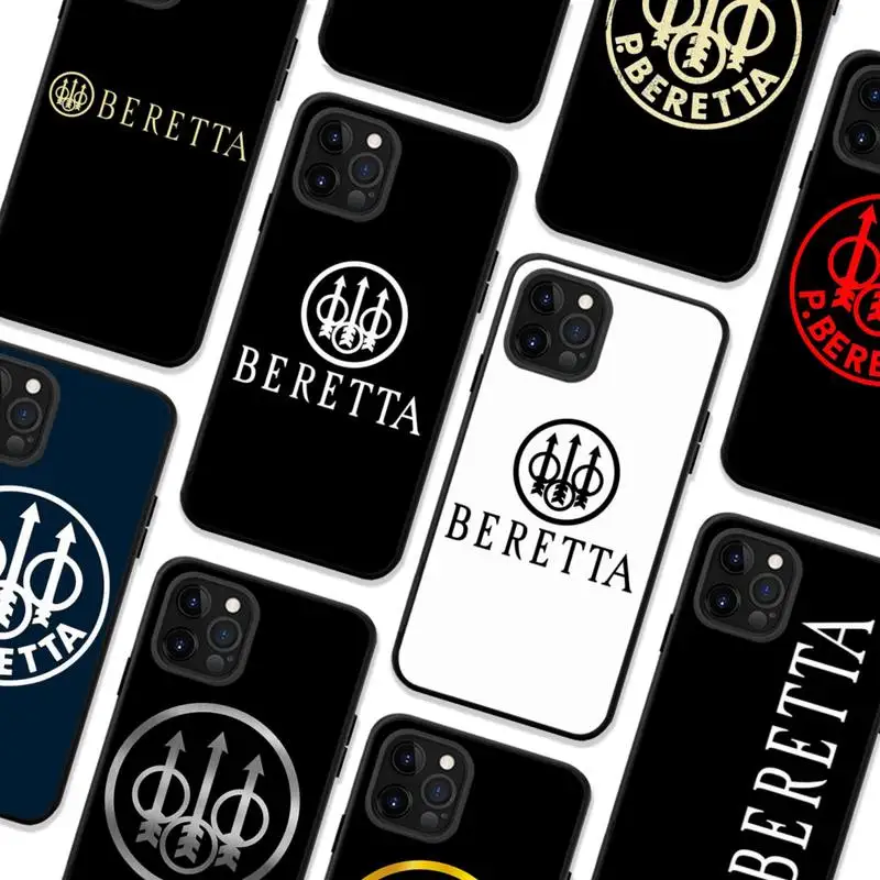 

Gun Beretta Phone Case for iPhone 11 12 13 Mini Pro Max 8 7 6 6S Plus X 5 SE 2020 XR XS TPU Coque