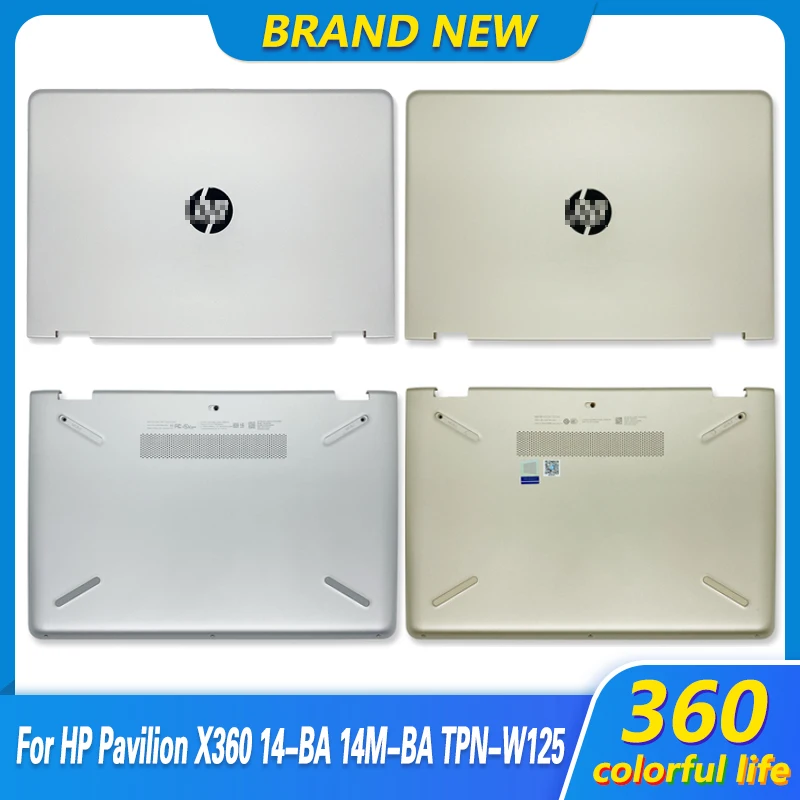 New For HP Pavilion X360 14-BA 14M-BA TPN-W125 LCD Back Cover Bottom Case Top Lower Cover No Touch