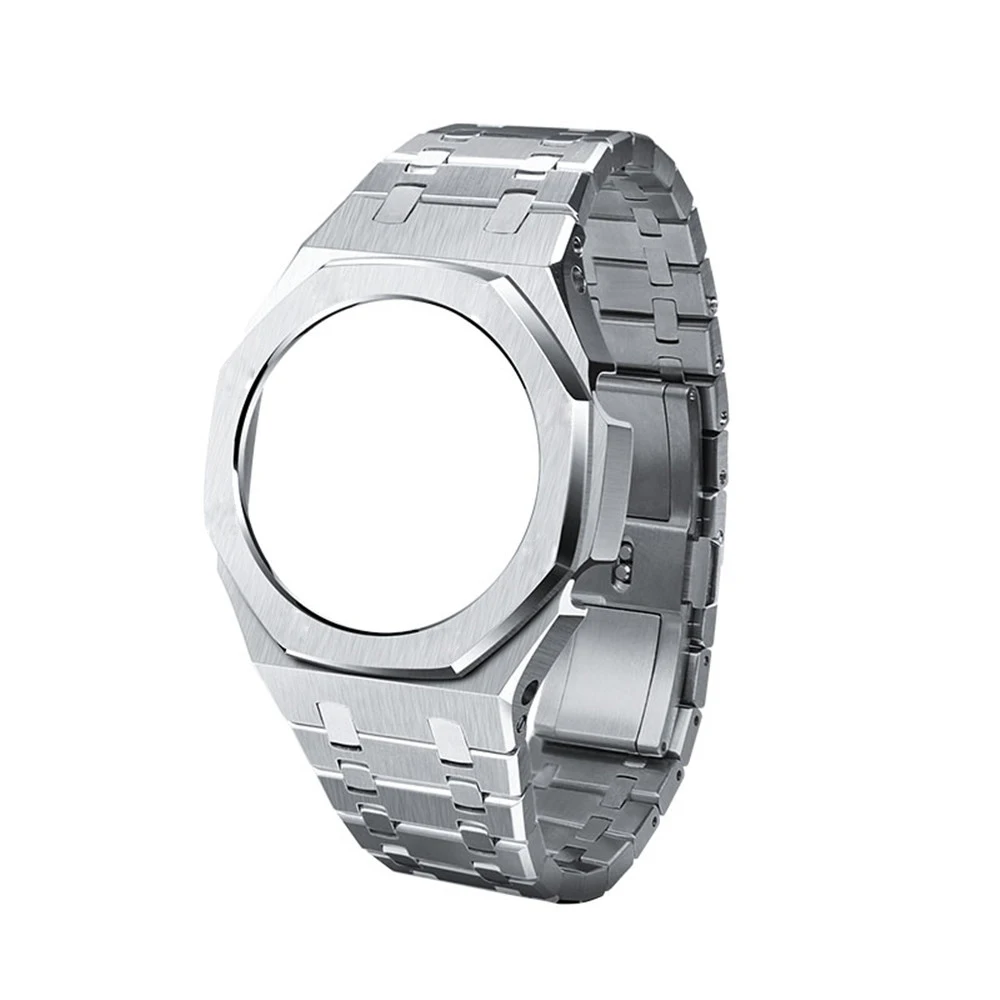

GA2100 3rd Casioak Mod Kit Watch Case with Screws Watch Band DIY Stainless Steel for GA-2100/2110 All Metal Bezel Strap