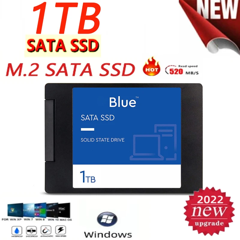 

Высокоскоростной твердотельный Накопитель SSD для чтения и записи, 1 ТБ, SATA3.0, 3D внешний твердотельный накопитель для мобильного телефона, рас...