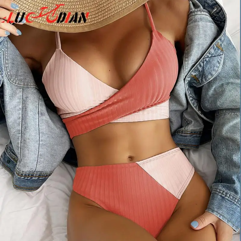 

2022 Summer Bandeau Bikini Female Brazilian Bikini Set Swimwear Women Bathing Suit Women Biquini Beach Swimsuit Swim Equipment