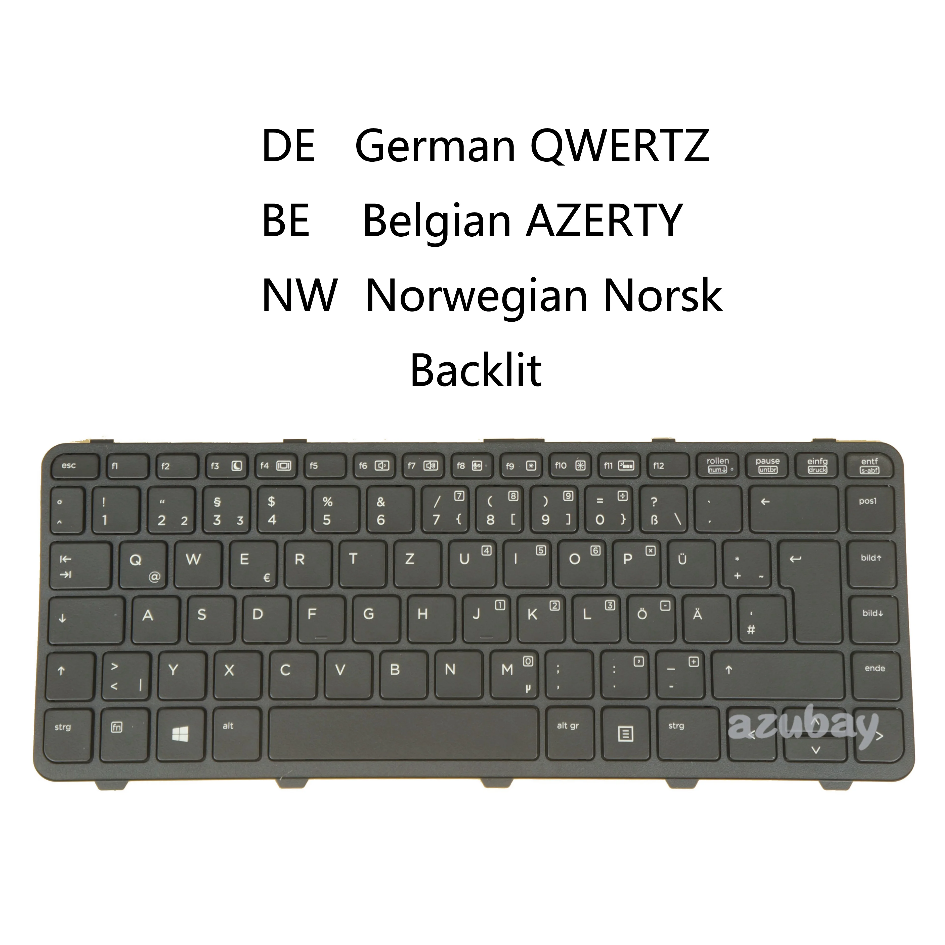 Оригинальная клавиатура с подсветкой для ноутбука HP Probook 640 G1 645 G1, 787294- 780168- A41 091 041, бельгийский AZERTY норвежский немецкий QWERTZ