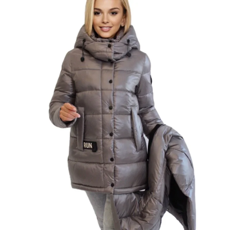 FODARLLOY padded clothes women's fashionable Hoodies Ladies Coats Winter Warm Long Coat Jacket Cotton Clothes enlarge