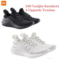 2022 new xiaomi sneakers 4 upgrade version men fashionable breathable flying woven antibacterial sports running shoes