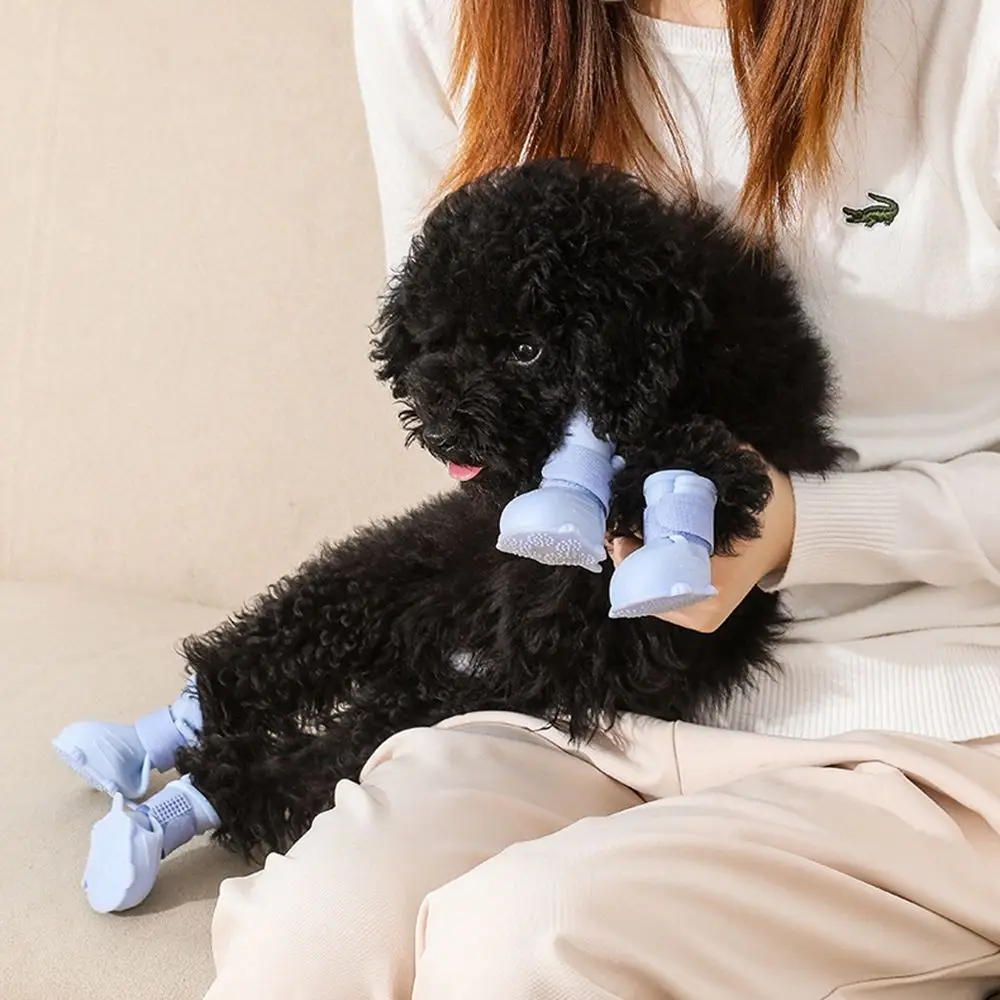

Put On/off Soft TEP Outdoor Anti-slip Protect Paw Breathable Puppy Sneaker Pet Foot Cover Dog Rain Shoes Pet Booties
