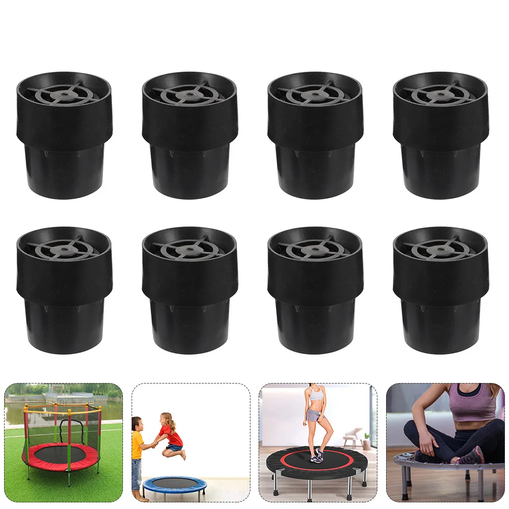 

1 Set 8Pcs Anti-skid Trampoline Leg Covers Practical Trampoline Supplies (Black)
