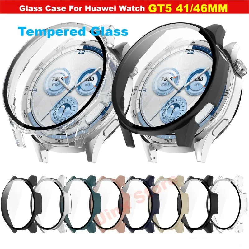 Чехол из закаленного стекла для смарт-часов Huawei GT5 41 мм 46