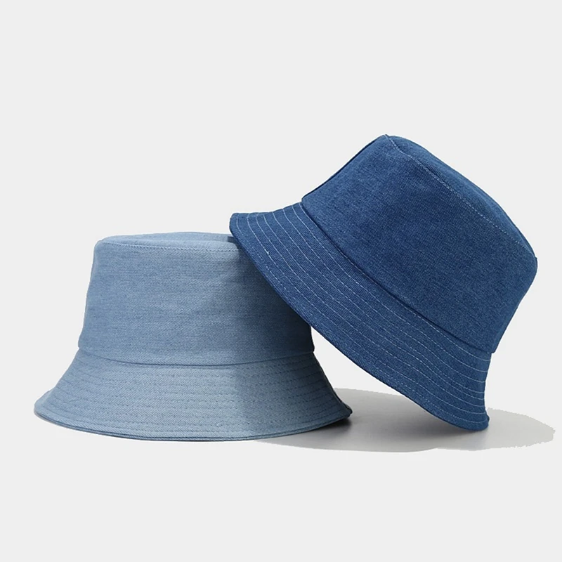 

Панама джинсовая для мужчин и женщин, складная шапка от солнца, из мытого хлопка, в стиле хип-хоп, летняя
