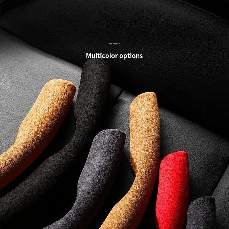 Red Car Steering Wheel Cover Suede Custom logo For BMW Mercedes Benz Audi Chevrolet KIA  Hyundai Toyota Volvo Mazda Ford Nissan images - 6