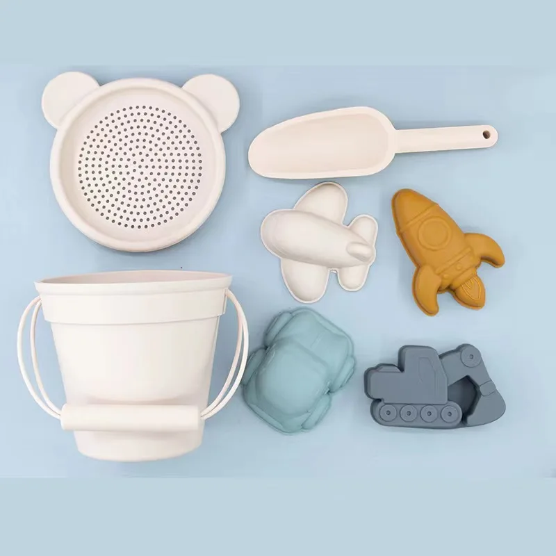 

7pcs Children Summer Toys with Cute Animal Model Is Seaside Beach Toys Rubber Dune Sand Mold Tools Sets Baby Toy Kids Swim Toy