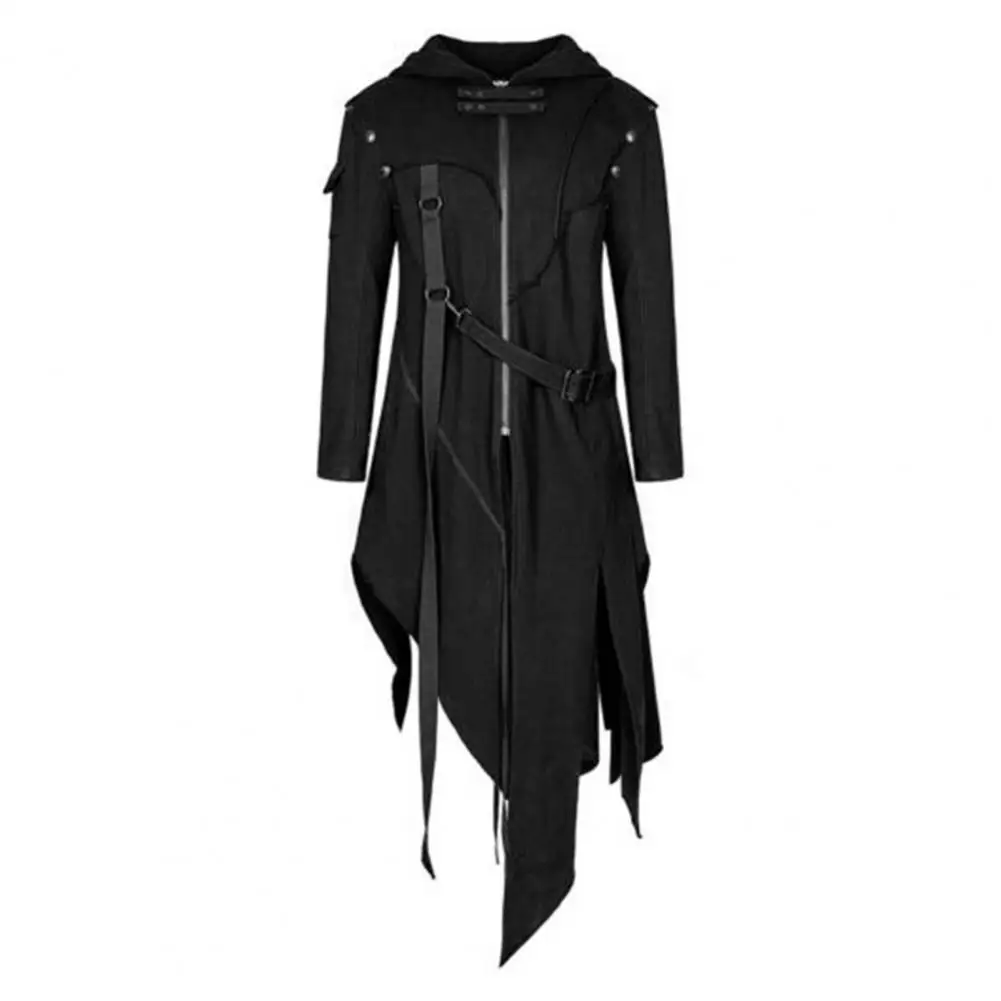 

Men Overcoat Coat Strappy Hood Overcoat Cosplay Costume Halloween
