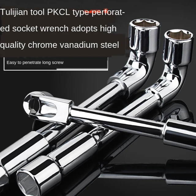 L-shaped Pipe Socket Wrench Car Repair Tool Set 6-19MM Shaped Hexagonal Spanner Hand Tool Set Wrenchs Car Tool Set 2