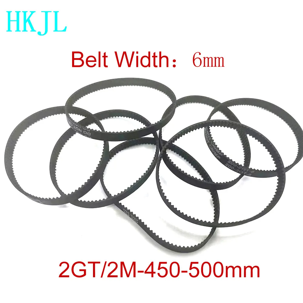 

2M 2GT 3D Printer Parts 2M Timing Belt 450 454 460 466 468 480 484 488 494 500 Width 6mm Rubber Closed