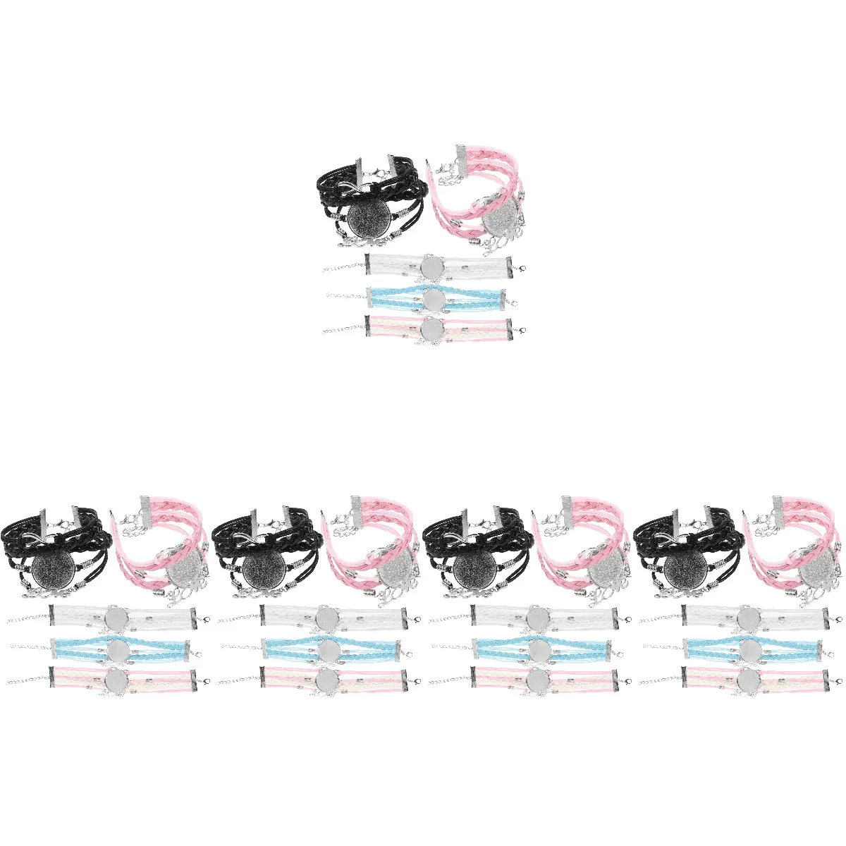 25 Pcs Sublimation Ornament Blanks Bangle Making Locket Bracelet Jewelry Bracelets Bulk Jewelries Adjustable DIY Material