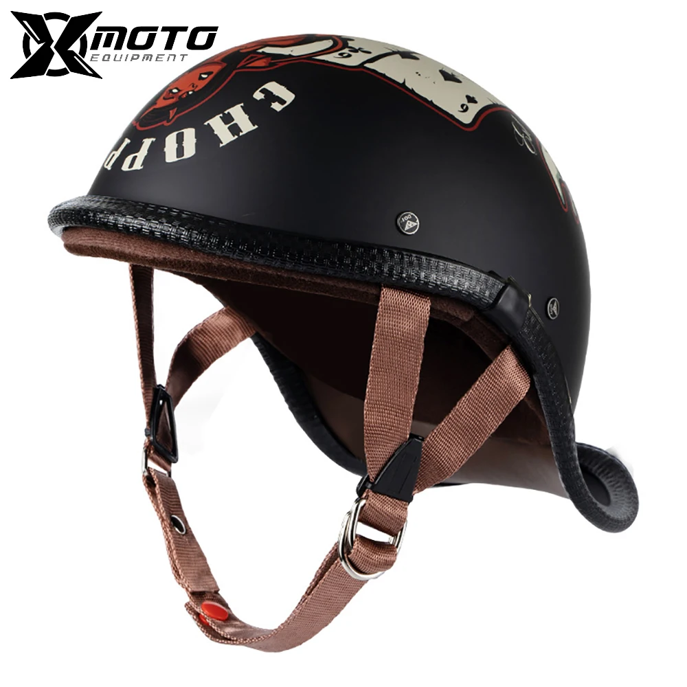 

Half Face Helmets For Motorcycles Electric Motorbike Secure Helmet Moto Equipment Head Circumference55-62cm Higher Quality