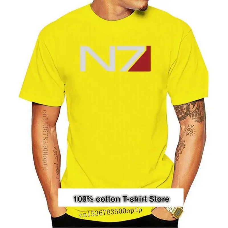 

Camiseta divertida para hombres, camisa de Andrómeda N7, efecto másico, nueva