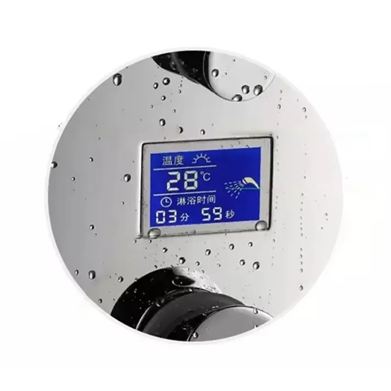 Умный смеситель для душа в ванной комнате воды цифровой дисплей латунный скрытый