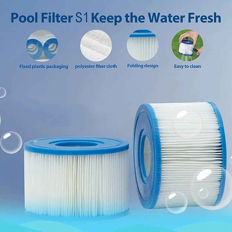 

8 Pcs Pool Filters Cartridges Type S1 for Intex PureSpa,Hot Tub Filter,Pool Spa Filter for Intex 29001E,11692 Spa Filter