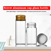 mini glass bottles vials screwplastic aluminum cap food grade empty tiny transparent glass bottle jars screw cap