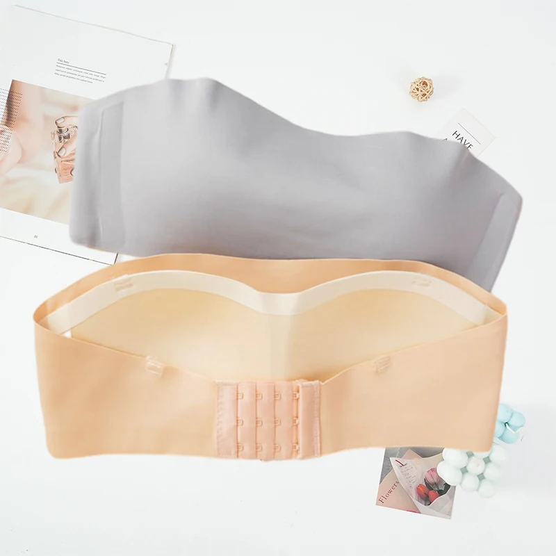 

Detachable Shoulder Strap Dual-purpose Women's Non-slip Gathered Seamless Invisible Bra Unlined No Steel Ring Wrap Brassiere