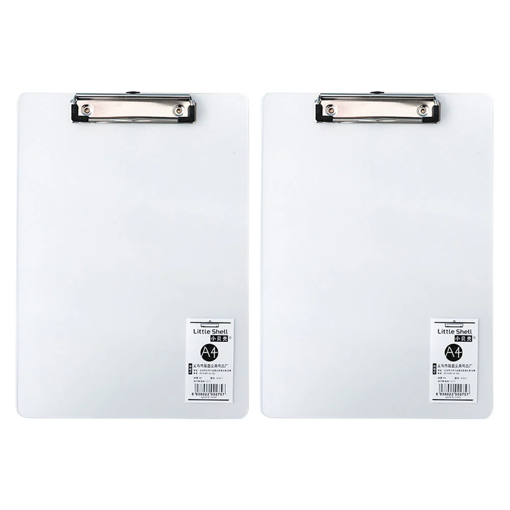 

2pcs File Folders Plastic Files Organizers Menu Clipboards Multipurpose Writing Pads