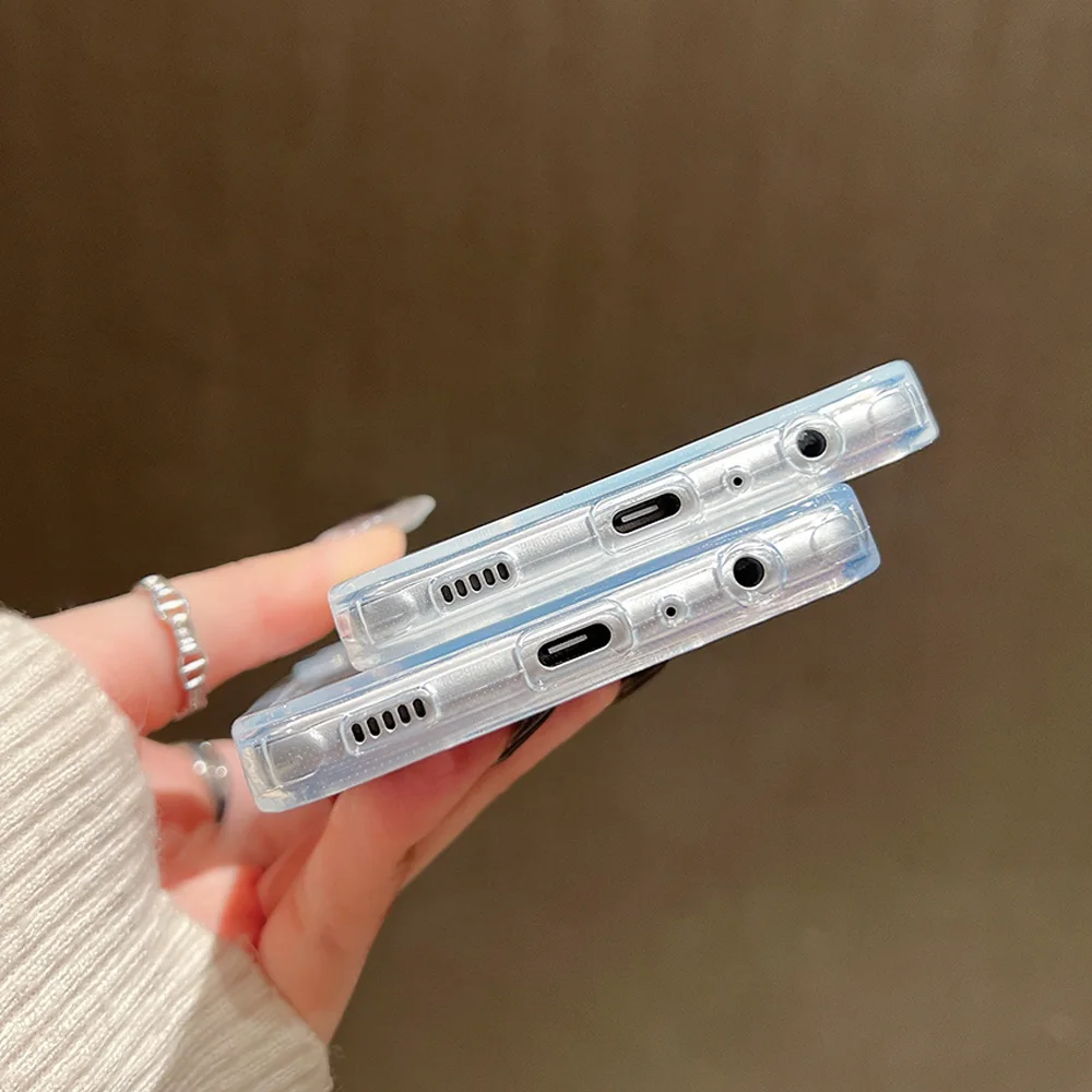 Clear TPU Phone Case For Samsung S24 Ultra A55 A54 5G Funda S23 S22 S21 A52S A53 A33 A35 A34 A71 A73 A05S A03S A72 Bumper Cover