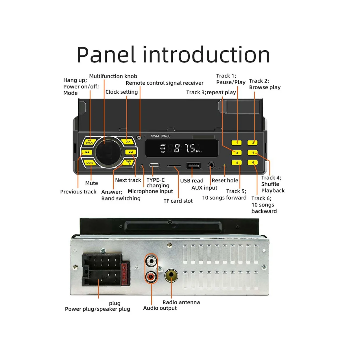 Кронштейн для автомобильного Bluetooth-плеера многофункциональный может найти и