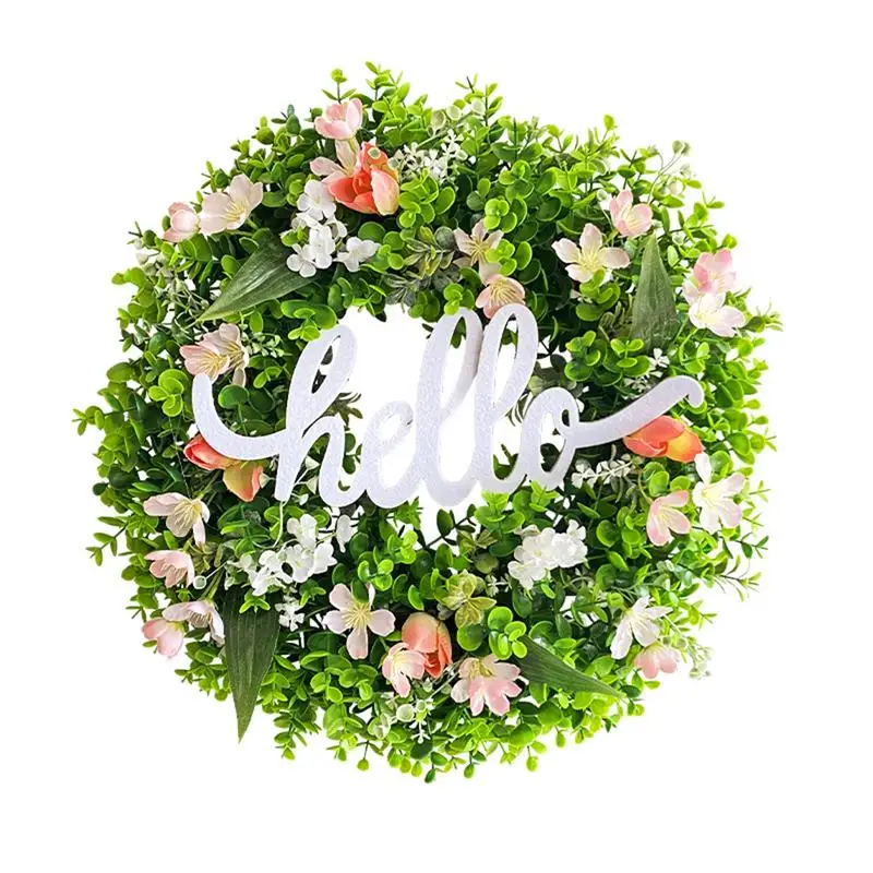 

Spring Flowers Wreaths Front Door Decorations Holiday Decorations Aesthetical Spring Eucalyptus Wreath Home Decoration Supplies