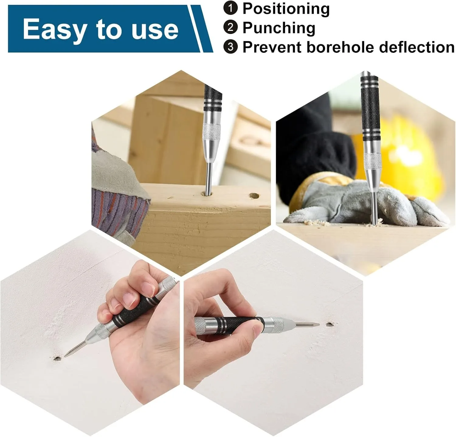 2 шт. пружинный автоматический центральный перфоратор инструмент для