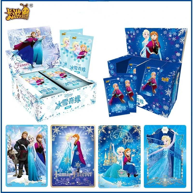 

KAYOU Genuine Original Disney Frozen Girls Collection Cards Movie Anime Peripherals SSR Anna Elsa Olaf Child Toy Flash Card Gift