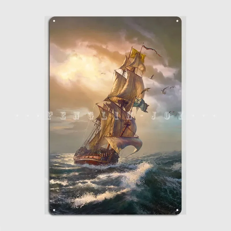 Царьский фригат металлическая вывеска клуб дом паб гараж винтажная живопись