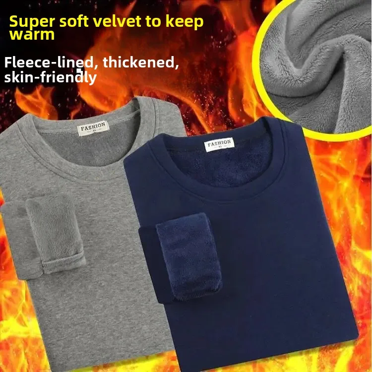 Утягивающая мужская футболка на флисовой подкладке теплый базовый слой зимний