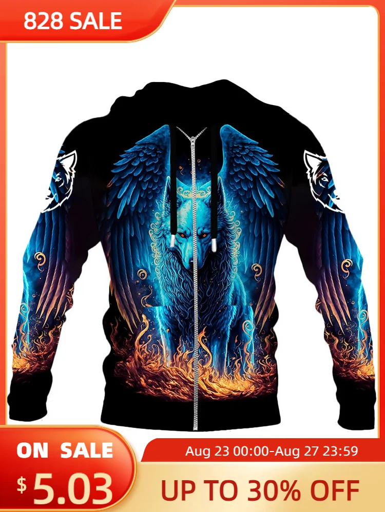 

2023 AliExpress Summer New Product Animal Pattern 3D Digital Printing Casual Men's Short Sleeve Hoodie